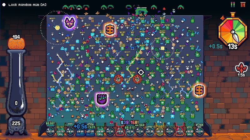 Chain lightning and pick-ups across a board packed with balls