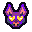 A purple cat mask